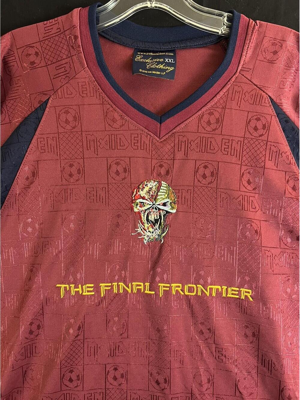 IRON MAIDEN Men's XXL Soccer Jersey The Final Frontier World Tour 2010 Shirt Red - Picture 5 of 9